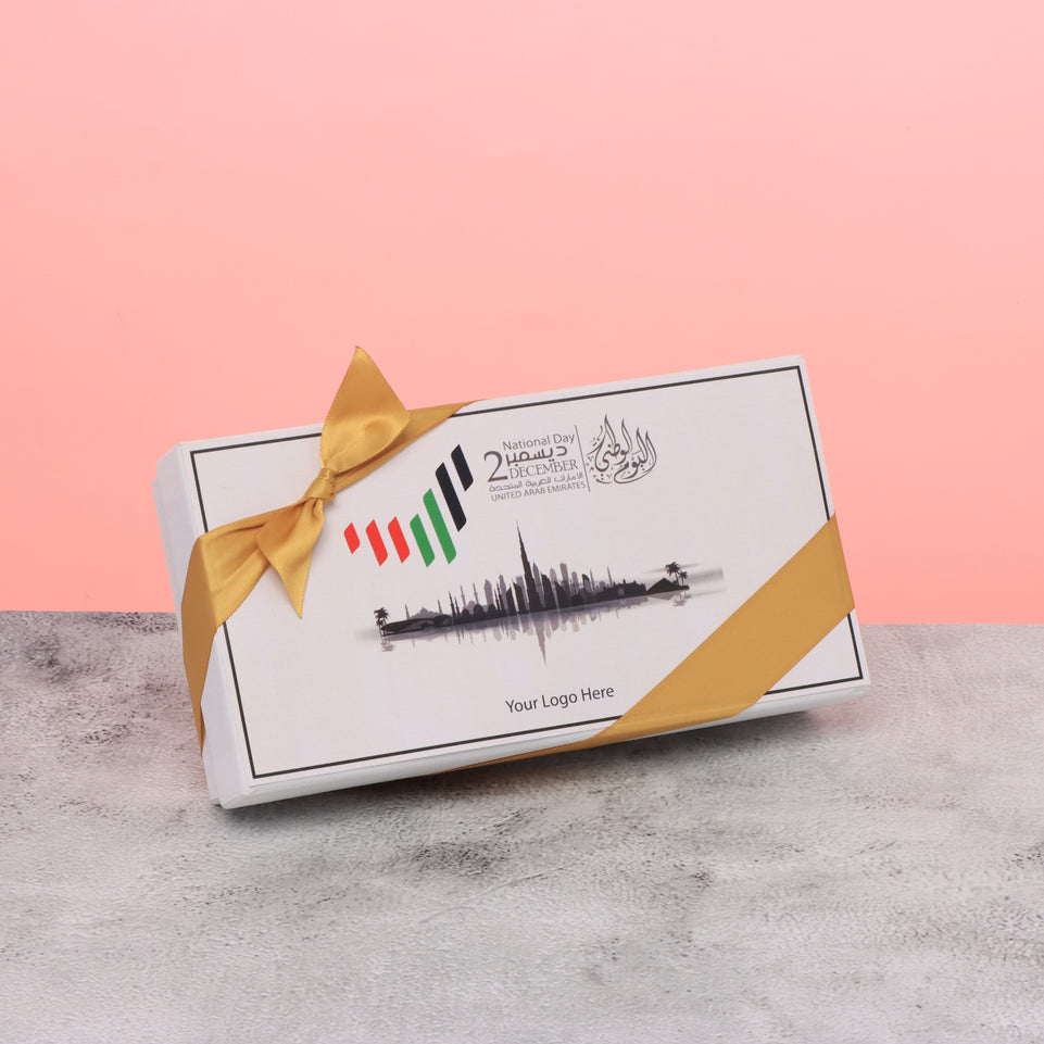 Set of 6 corporate customized UAE national day premium chocolate 8P hard box