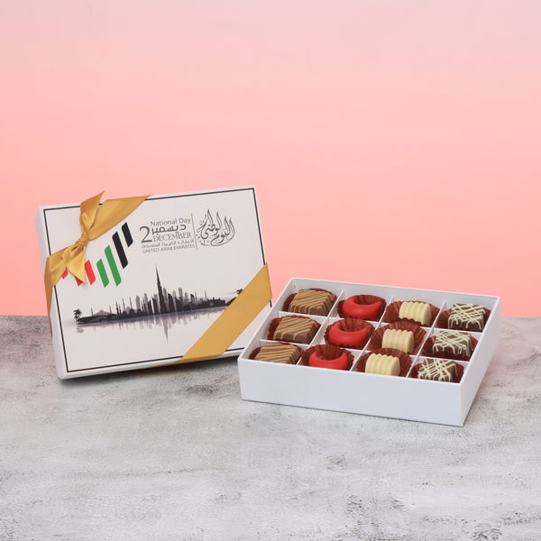 UAE national day designed premium chocolate 12P hard box