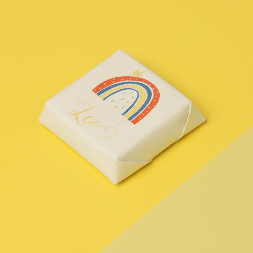 Baby Boy Rainbow design personalized chocolate