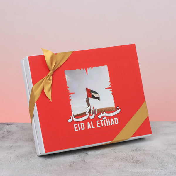 Eid al etihad designed premium chocolate 20p hard box