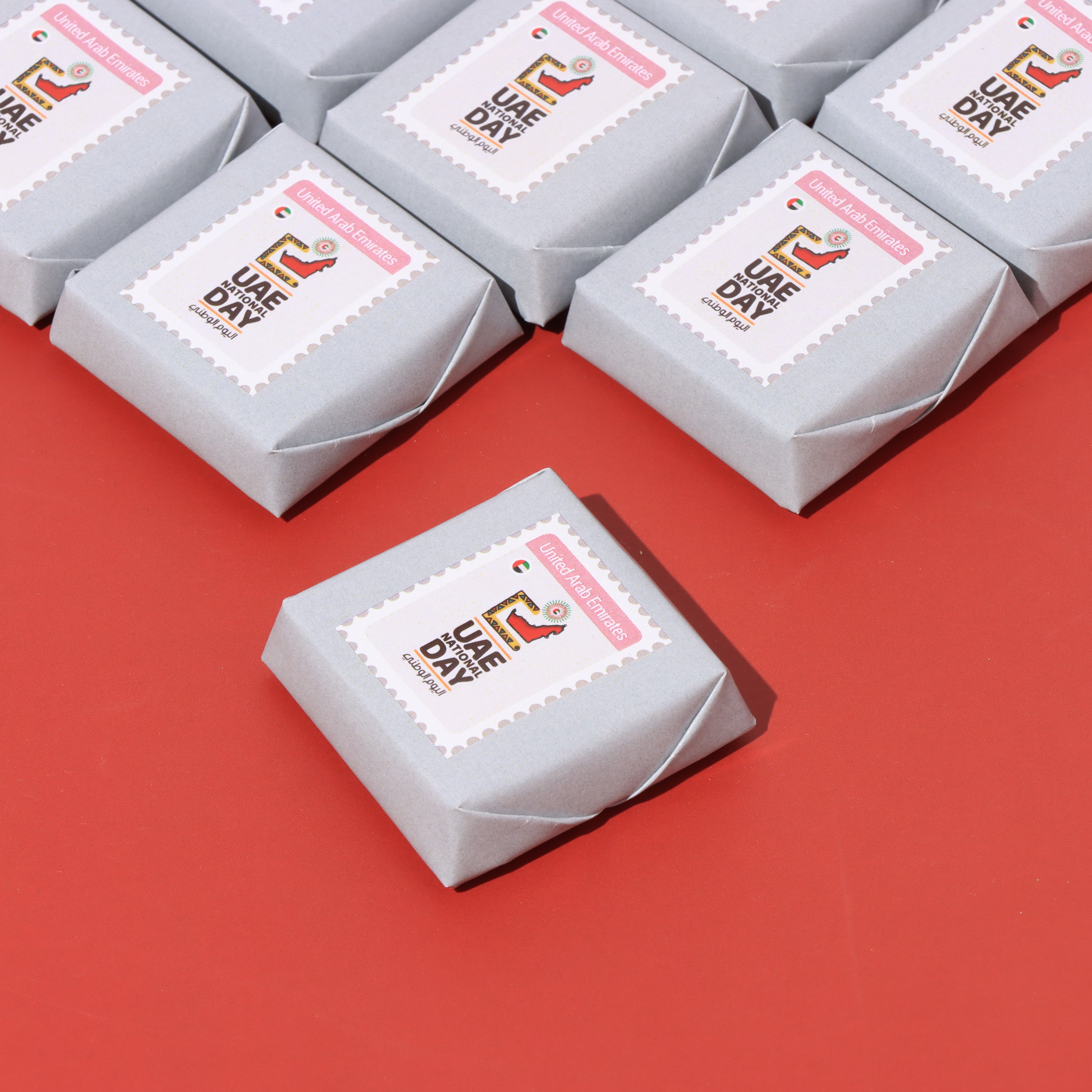 UAE national day stamp designed premium loose chocolate