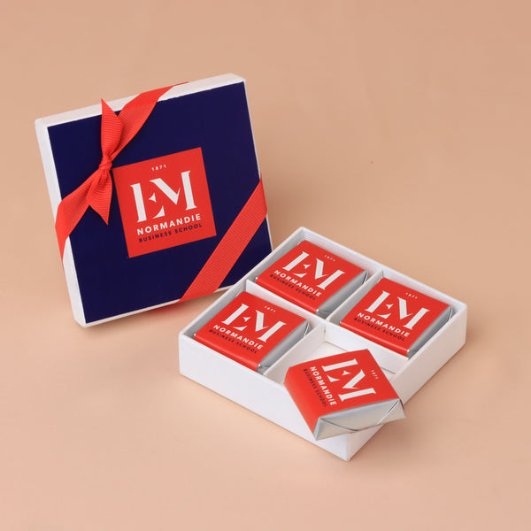 Corporate customized premium chocolate 4P hard box