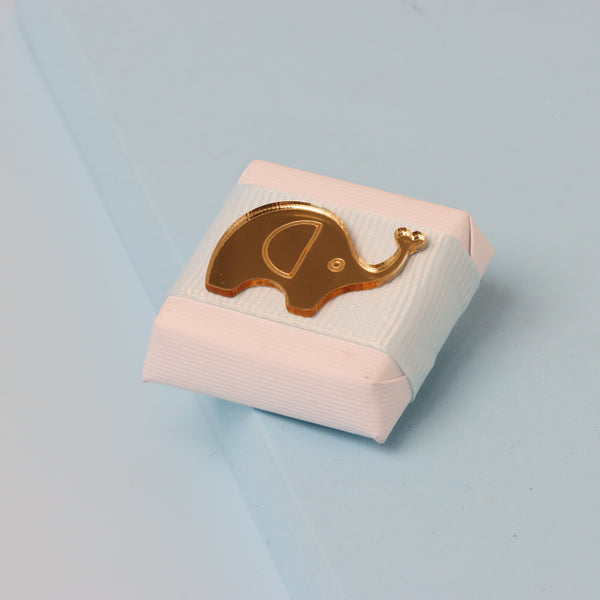 Acrylic Gold Elephant decorated baby chocolate