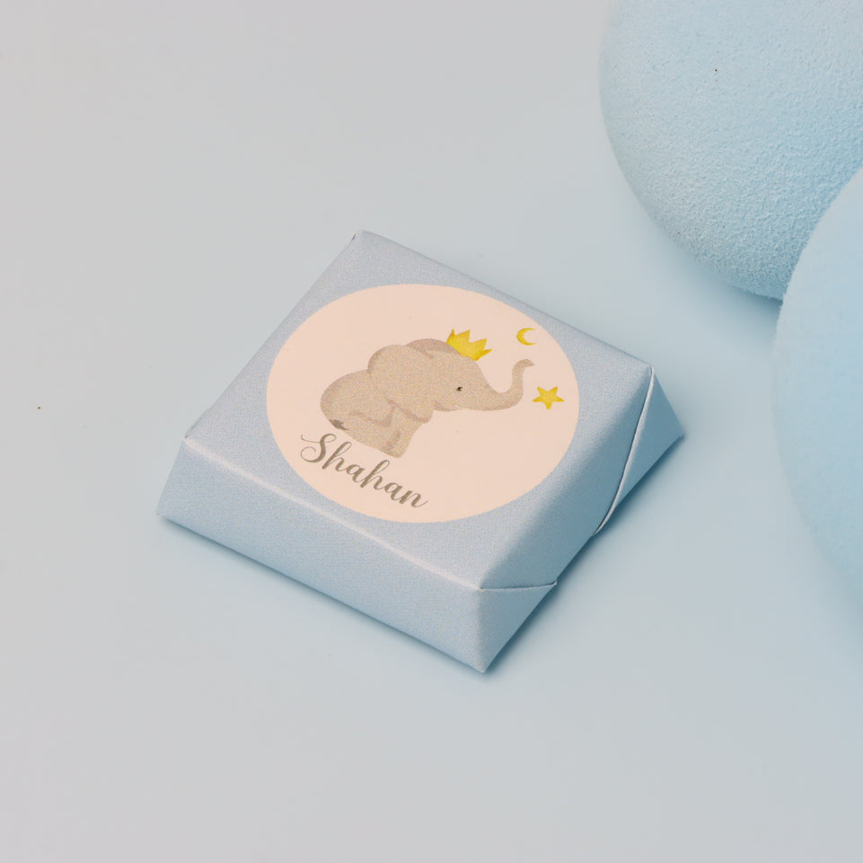 Baby Boy personalized elephant design chocolate