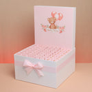 Baby girl teddy themed personalized chocolate extra large hamper