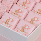 Baby girl teddy themed personalized chocolate extra large hamper