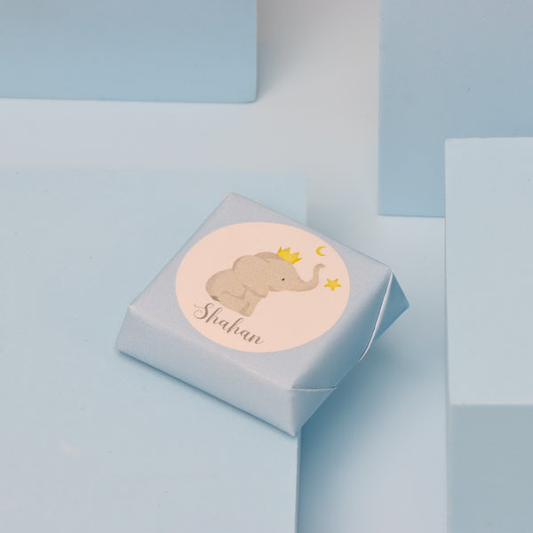 Baby Boy personalized elephant design chocolate