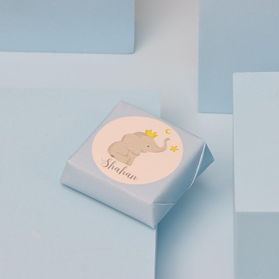 Baby Boy personalized elephant design chocolate