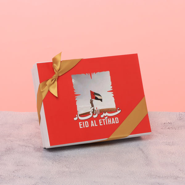 Eid al etihad designed premium chocolate 12p hard box