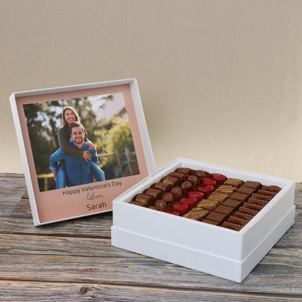 Valentines personalized photo designed chocolate hard box