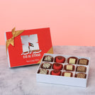 Set of 5 Corporate customized Eid Al Etihad designed premium chocolate 12P hard box