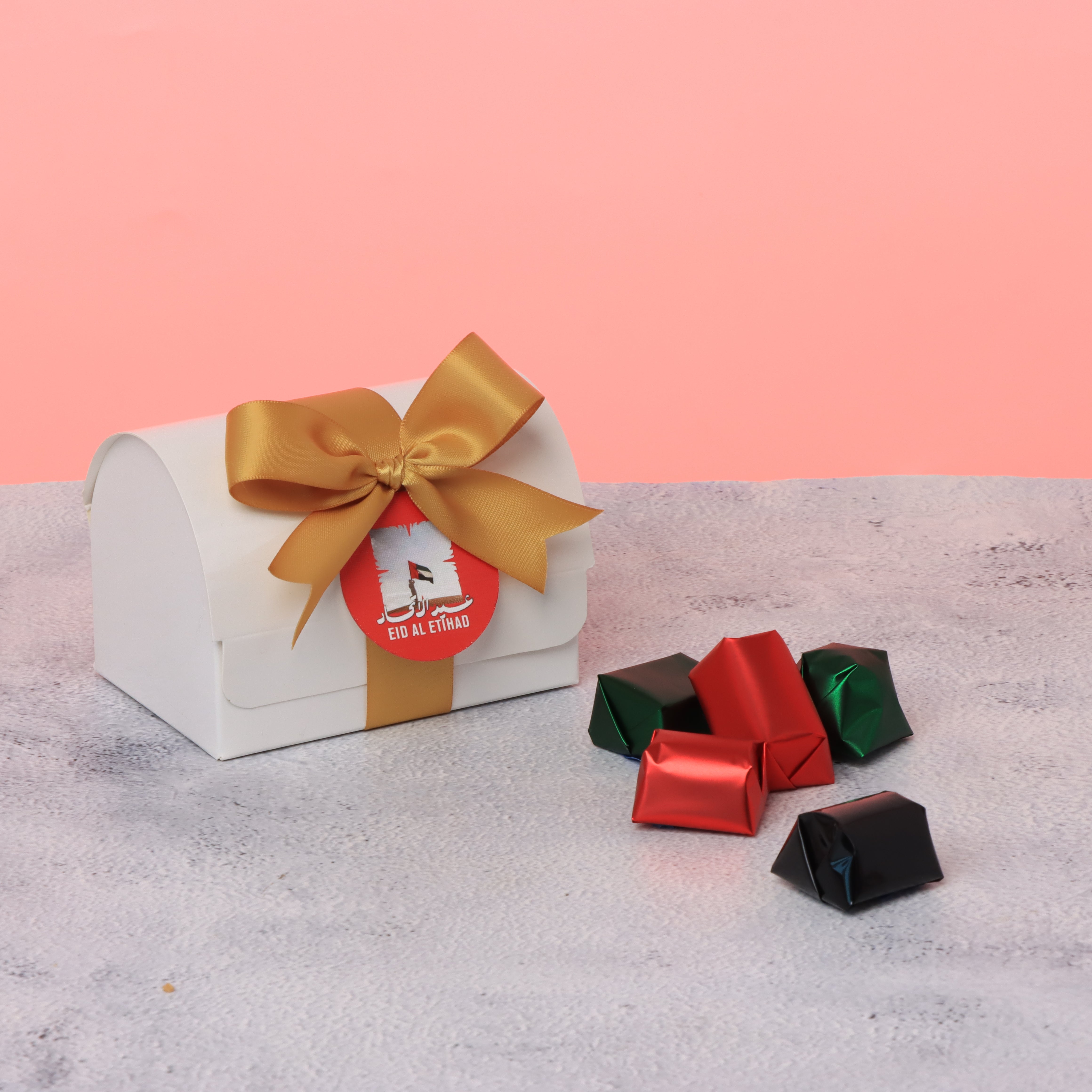 Set of 20 UAE national day designed premium chocolate chest soft box