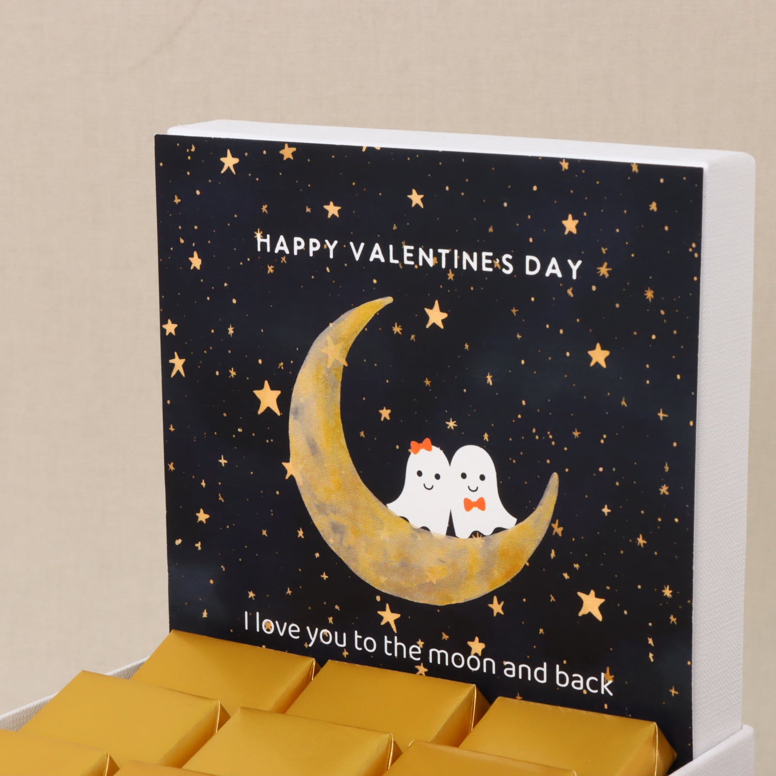 I love you to the moon and back valentine's designed premium chocolate small hamper