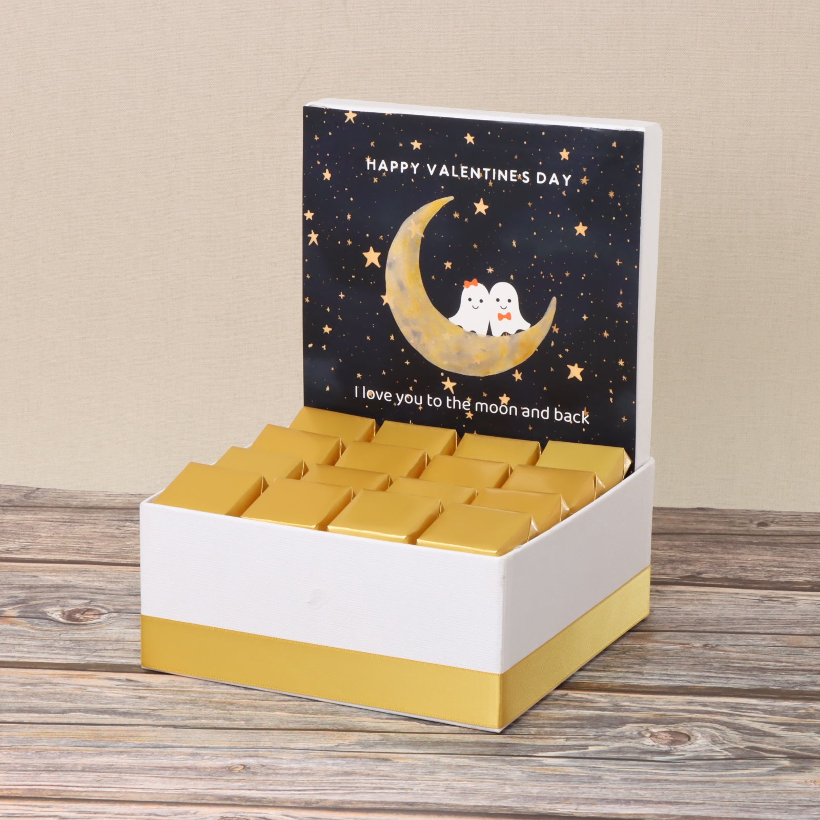 I love you to the moon and back valentine designed chocolate medium hamper