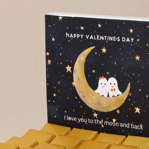 I love you to the moon and back valentine designed chocolate medium hamper