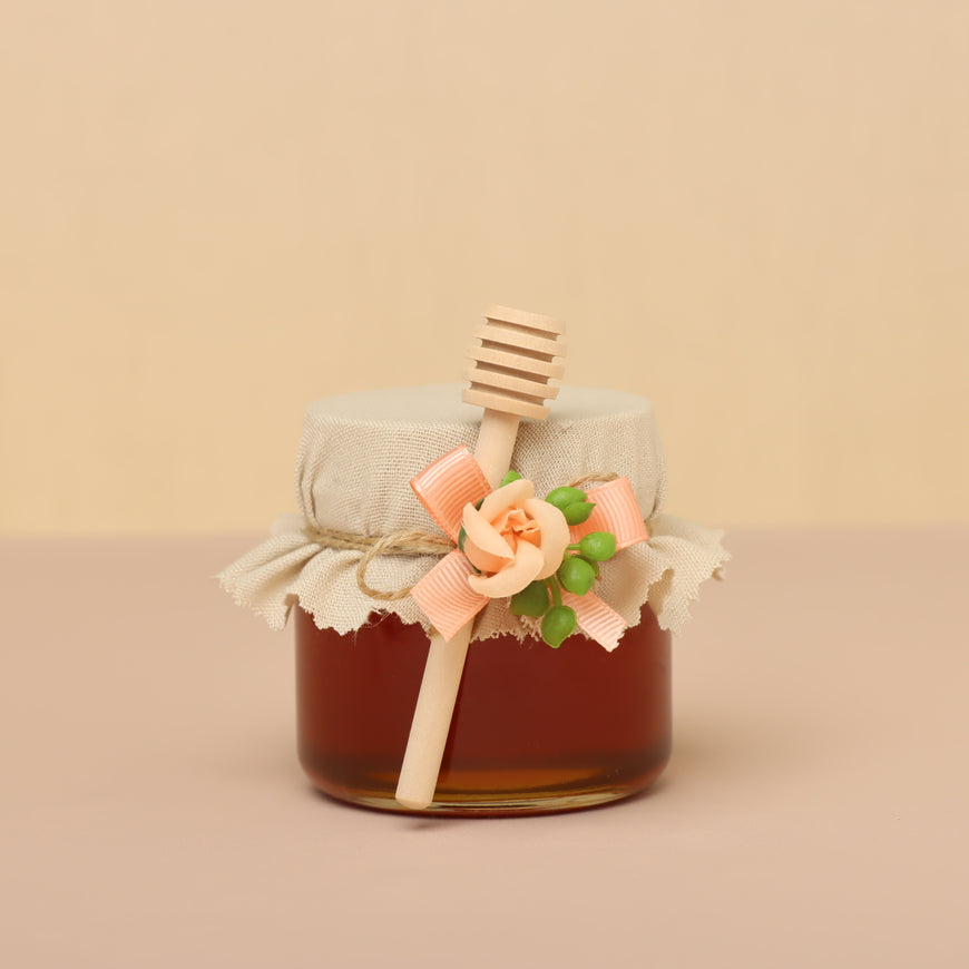 Set of 20 jar Baby Rustic decorated honey glass jar
