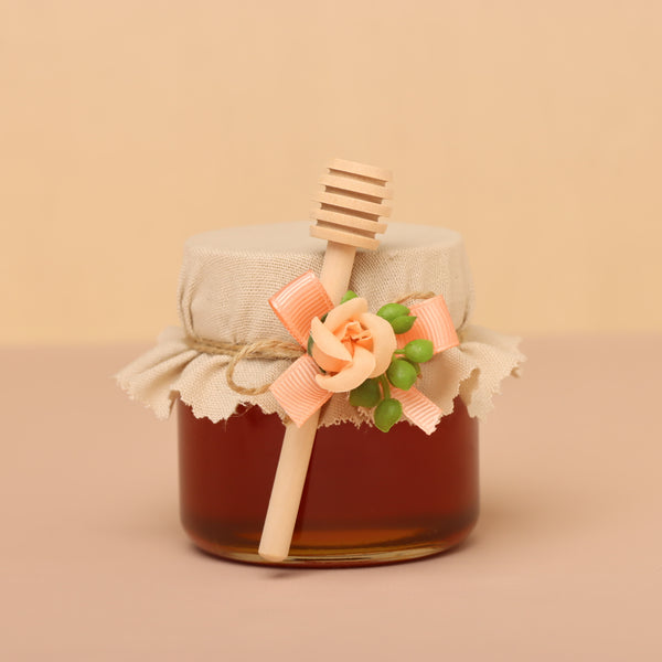 Set of 20 jar Baby Rustic decorated honey glass jar