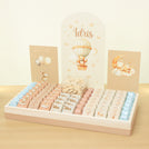 Baby Air balloon theme with acrylic backdrop chocolate medium leather tray
