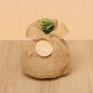 Set of 20 Baby Rustic personalized chocolate jute bag