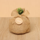 Set of 20 Baby Rustic personalized chocolate jute bag
