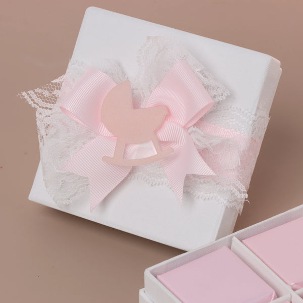 Set of 20 Baby stroller acrylic decorated chocolate box giveaway