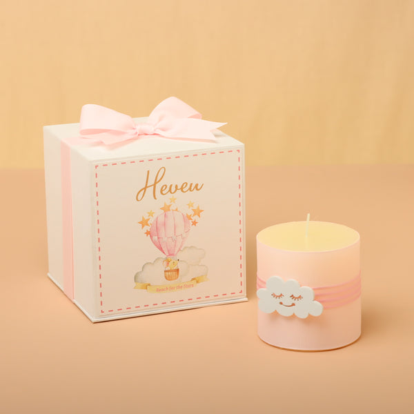 Set of 20 Baby Personalized decorated candle hard box