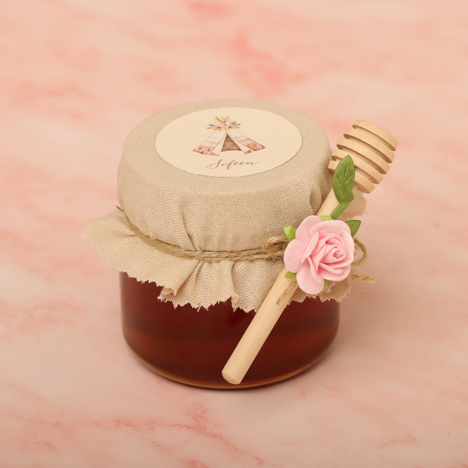 Set of 20 Baby Decorated honey glass jar