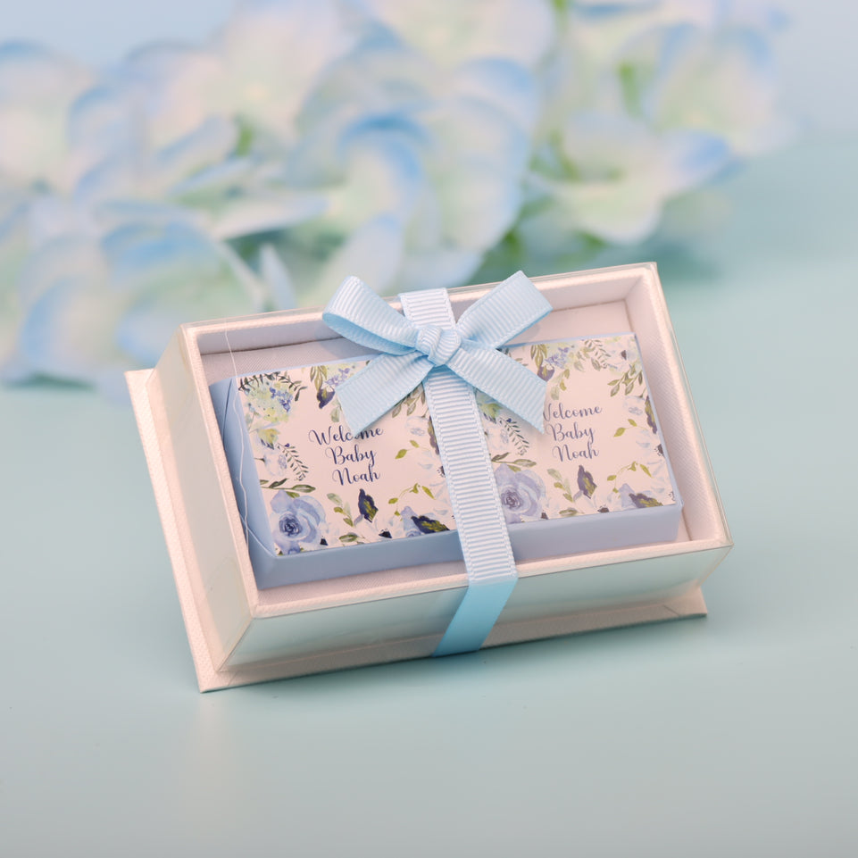Set of 20 Baby Personalized Chocolate View Top Box