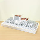 Corporate customize designed chocolate large leather tray