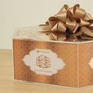 Corporate customized premium chocolate , dates, & dried fruits acrylic diagonal box