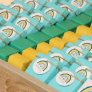 Baby boy rainbow theme personalized chocolate leather tray