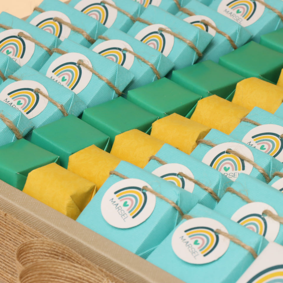 Baby boy rainbow theme personalized chocolate leather tray