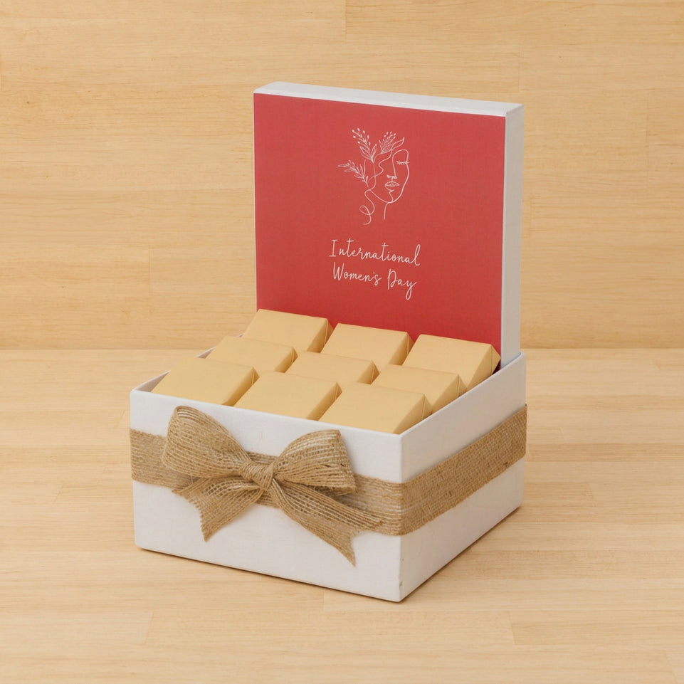 International women's day designed premium chocolate small hamper