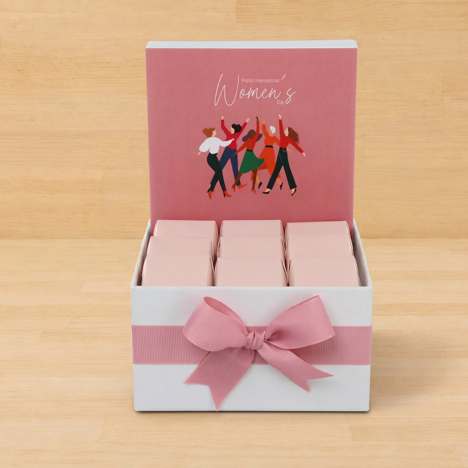Happy international women's day designed premium chocolate small hamper