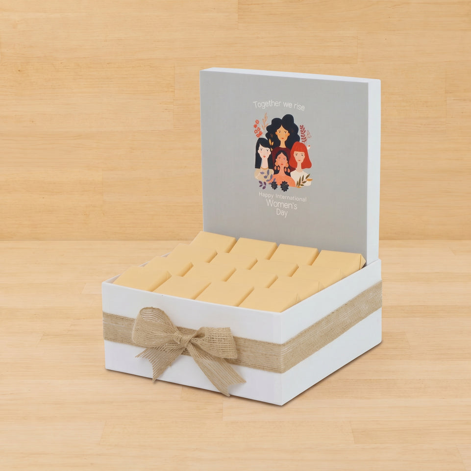 "Together we rise" happy international women's day designed premium chocolate medium hamper