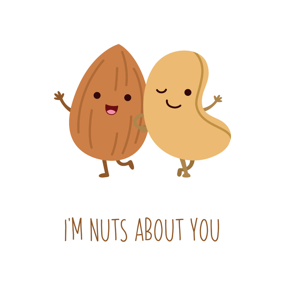 I_m nuts about you greeting card