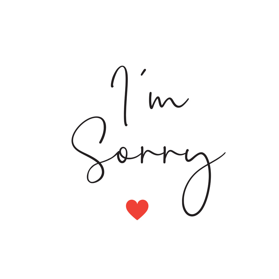 I_m sorry heart greeting card