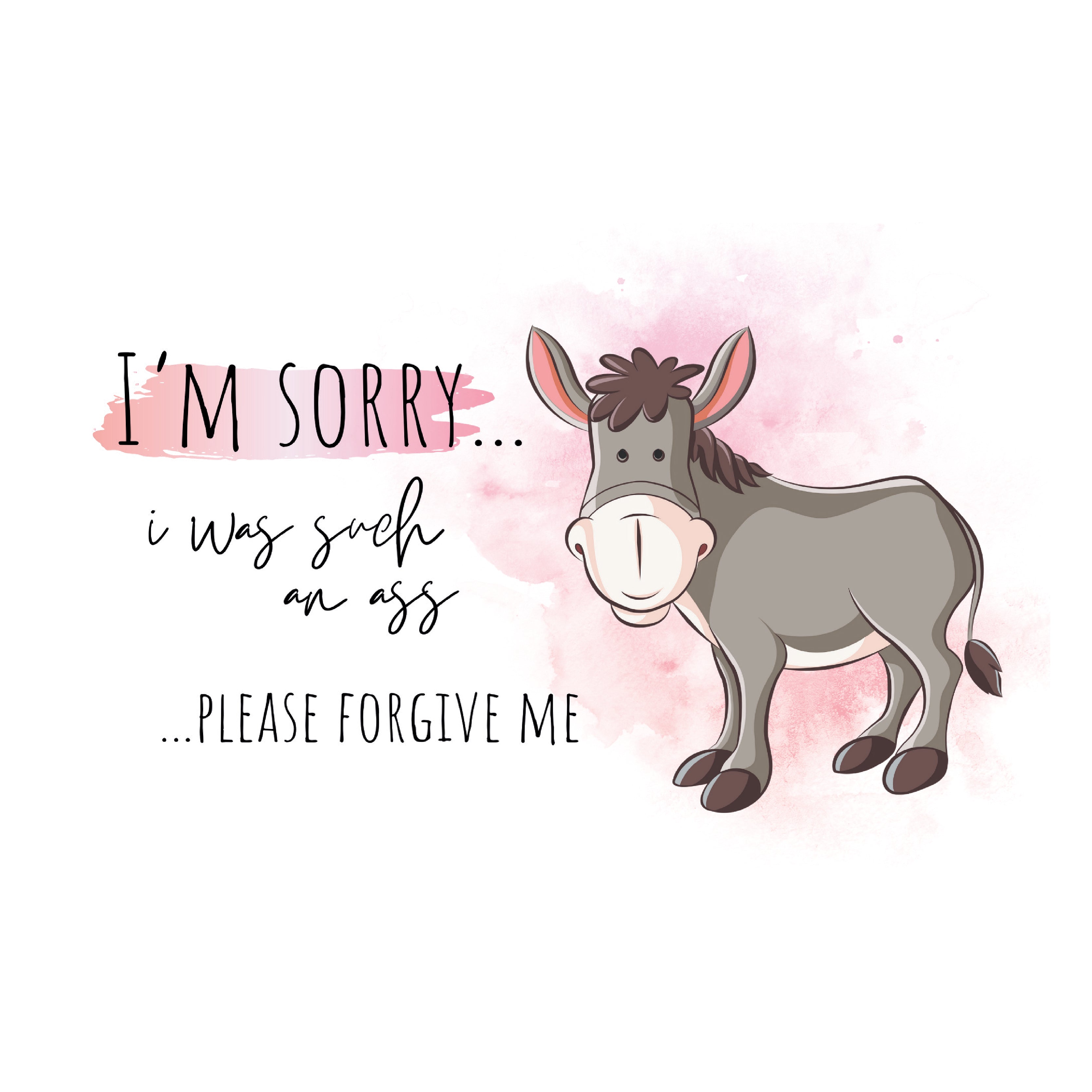 I'm sorry please forgive me greeting card