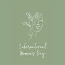 International women's day women's face illustration greeting card