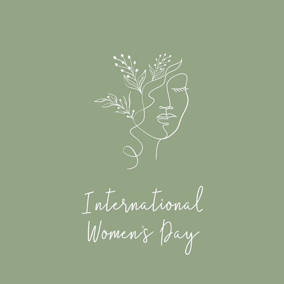 International women_s day woman_s face illustration greeting card