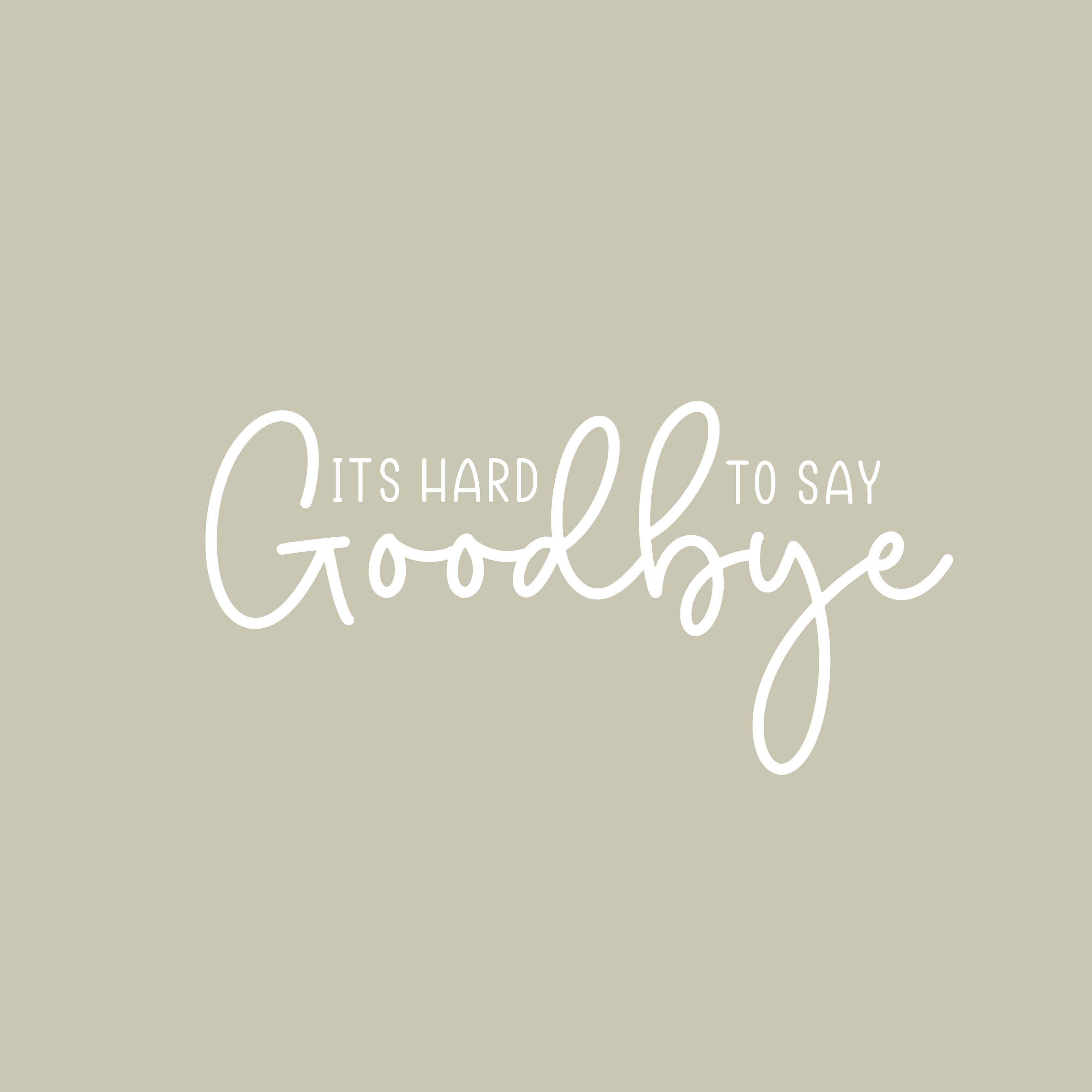 It's hard to say goodby simple greeting card