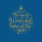 Its the most wonderful time of the year bauble merry christmas greeting card