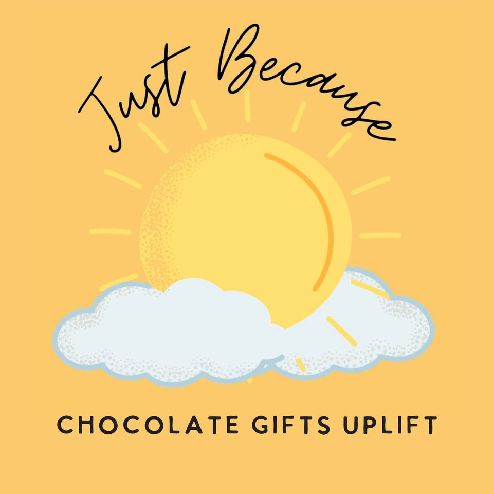 Just because chocolate gifts uplift greeting card