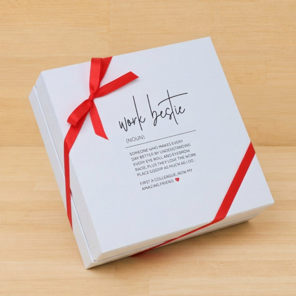 Work bestie designed premium chocolate one layer hard box