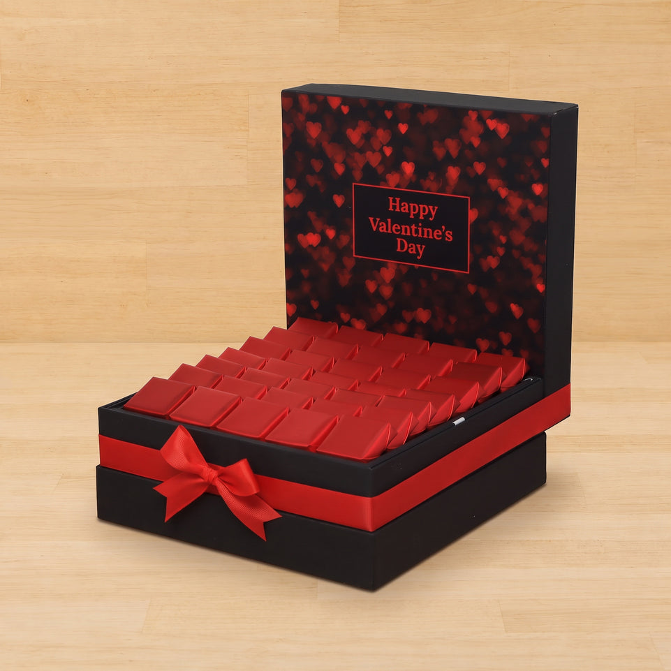 Happy Valentine's Day heart designed premium chocolate large hamper