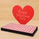 Happy Valentine's Day heart premium chocolate large leather tray