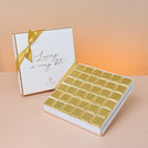 Luxury White & Gold designed chocolate 36p hard box