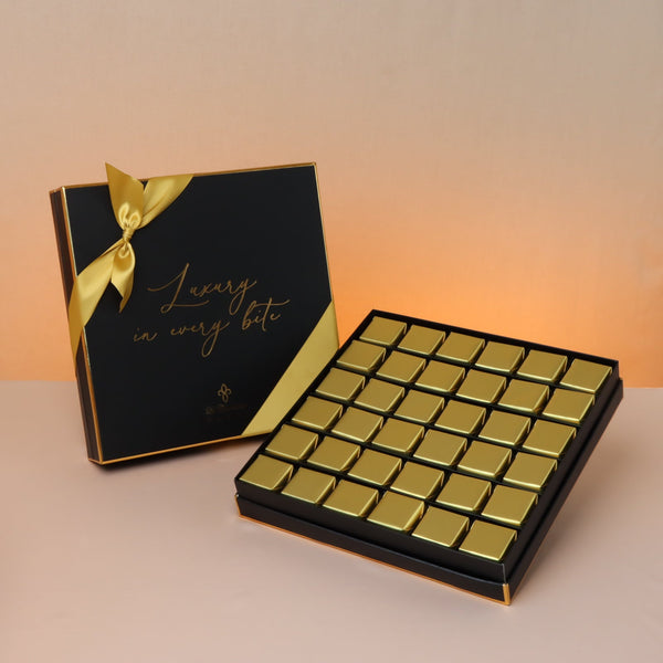 Luxury Black & Gold designed chocolate 36P hard box
