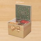 Season's Greetings with acrylic designed premium chocolate & sweets large hamper