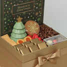 Season's Greetings designed with decorated tree premium chocolate & sweets large hamper